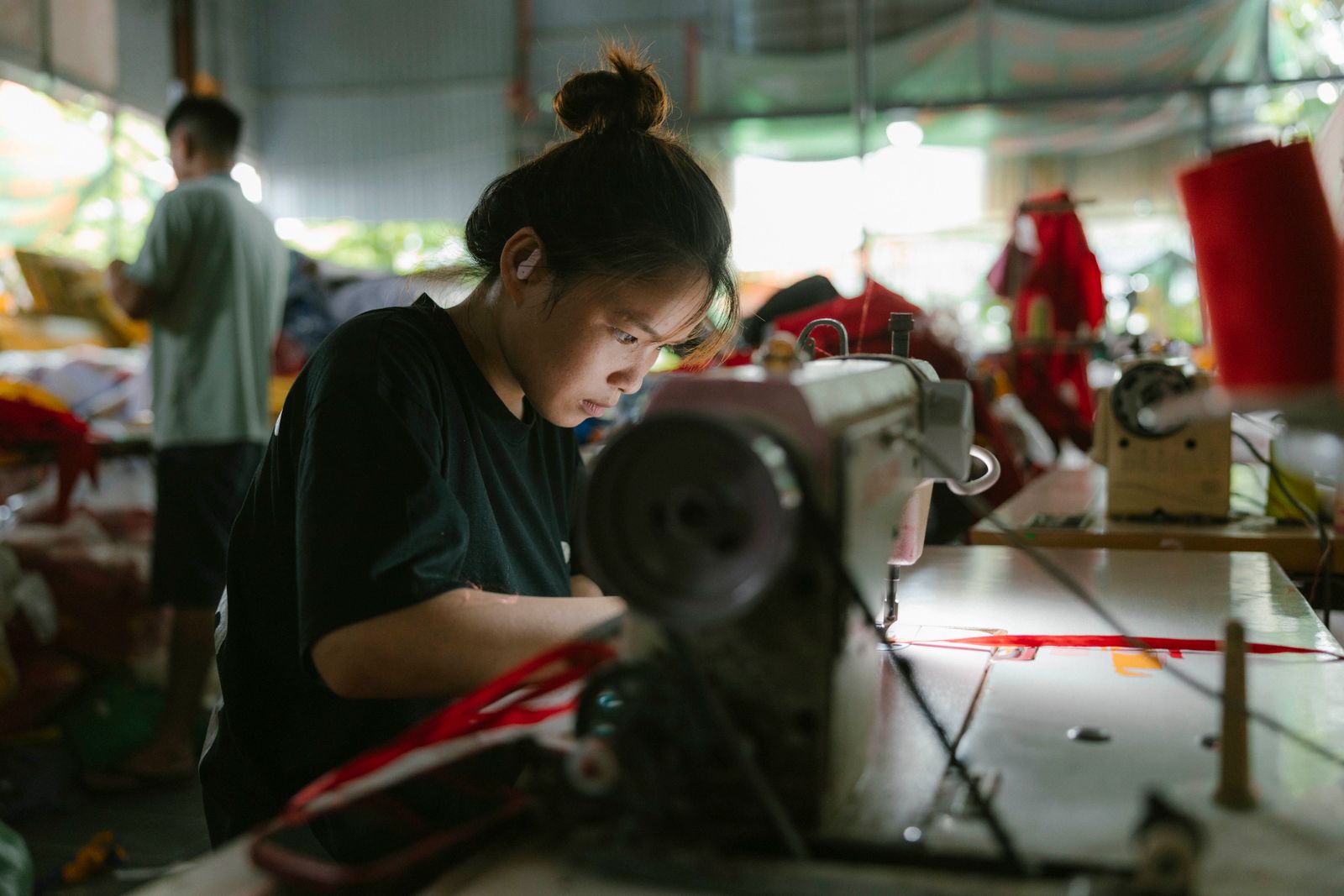 Vietnamese workers on the factory floor