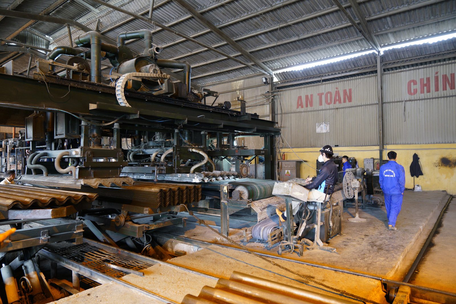 A production line inside a factory in Vietnam
